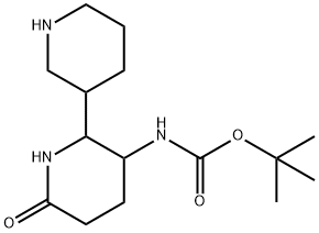TERT-BUTYL N-[6-OXO-2-(PIPERIDIN-3-YL)PIPERIDIN-3-YL]CARBAMATE,1803589-43-6,结构式