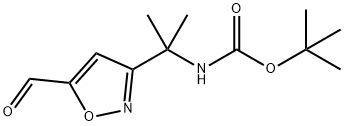 tert-butyl N-[2-(5-formyl-1,2-oxazol-3-yl)propan-2-yl]carbamate 结构式