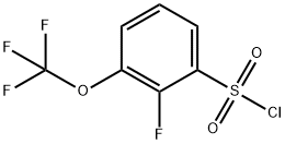 Benzenesulfonyl chloride, 2-fluoro-3-(trifluoromethoxy)- Structure