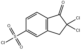 1H-Indene-5-sulfonyl chloride, 2,2-dichloro-2,3-dihydro-1-oxo-,1803598-16-4,结构式
