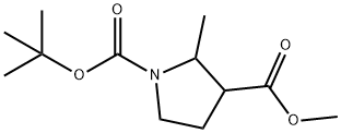 1-(叔丁基)3-甲基2-甲基吡咯烷-1,3-二羧酸酯, 1803599-14-5, 结构式