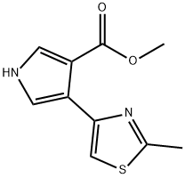 methyl 4-(2-methyl-1,3-thiazol-4-yl)-1H-pyrrole-3-carboxylate Struktur