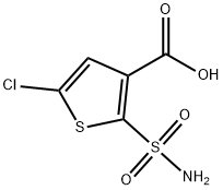 3-Thiophenecarboxylic acid, 2-(aminosulfonyl)-5-chloro- Structure