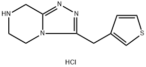 3-(thiophen-3-ylmethyl)-5H,6H,7H,8H-[1,2,4]triazolo[4,3-a]pyrazine hydrochloride Struktur