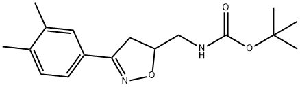tert-butyl N-{[3-(3,4-dimethylphenyl)-4,5-dihydro-1,2-oxazol-5-yl]methyl}carbamate 结构式