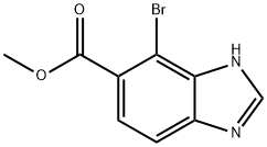 1H-Benzimidazole-6-carboxylic acid, 7-bromo-, methyl ester Struktur