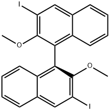 1,1'-Binaphthalene, 3,3'-diiodo-2,2'-dimethoxy-, (1S)- Structure