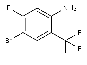 4-溴-5-氟-2-(三氟甲基)苯胺 结构式