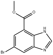 1H-Benzimidazole-7-carboxylic acid, 5-bromo-, methyl ester 结构式