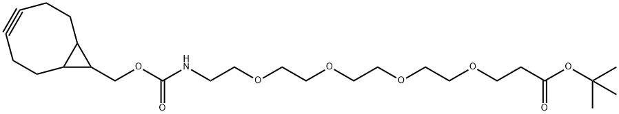endo-BCN-PEG4-t-butyl ester 结构式