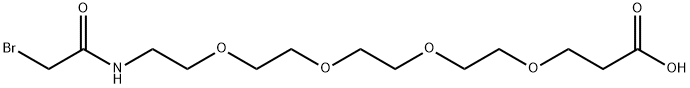 Bromoacetamido-PEG4-Acid Structure