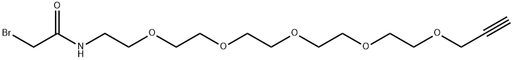 Acetamide, 2-bromo-N-3,6,9,12,15-pentaoxaoctadec-17-yn-1-yl- Struktur