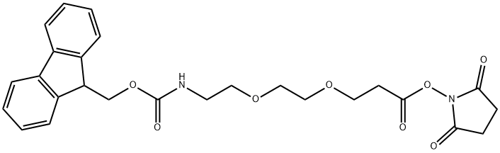FMOC-PEG2-NHSエステル 化学構造式