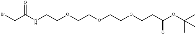 Bromoacetamido-PEG3-t-Butyl Ester Struktur