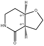rac-(3aR,7aR)-octahydrofuro[3,2-c]pyridin-4-one, cis 结构式