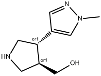 [Trans-4-(1-methyl-1h-pyrazol-4-yl)pyrrolidin-3-yl]methanol,1807940-13-1,结构式