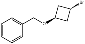 Benzene, [[(trans-3-bromocyclobutyl)oxy]methyl]- Struktur