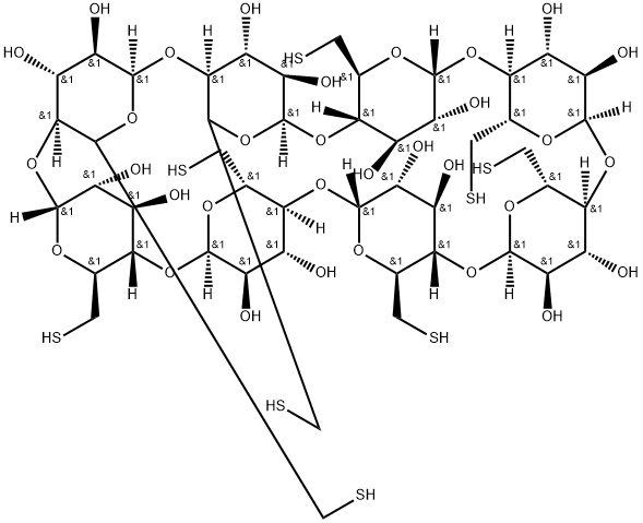 Octakis-(6-Mercapto-6-deoxy)-γ-Cyclodextrin Struktur