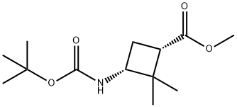 methyl (1S,3R)-3-(tert-butoxycarbonylamino)-2,2-dimethyl-cyclobutanecarboxylate,1809088-76-3,结构式