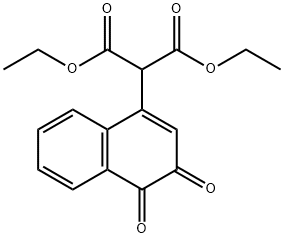 Q186 4-(BIS(ETHOXYCARBONYL)METHYL)-1,2-NAPHTHOQUINONE Structure