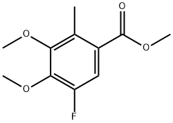 5-氟-3,4-二甲氧基-2-甲基苯甲酸甲酯 结构式