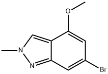 2H-Indazole, 6-bromo-4-methoxy-2-methyl- Struktur