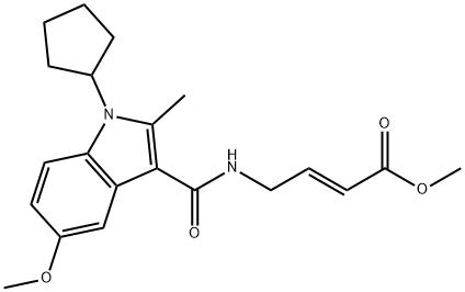 methyl 4-[(1-cyclopentyl-5-methoxy-2-methyl-1H-indol-3-yl)formamido]but-2-enoate,1810058-52-6,结构式