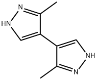 3,3′-ジメチル-4,4′-ビ[1H-ピラゾール] 化学構造式