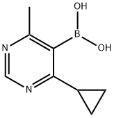 (4-环丙基-6-甲基嘧啶-5-基)硼酸 结构式