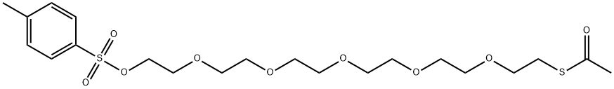 S-アセチル-PEG6-TOS 化学構造式