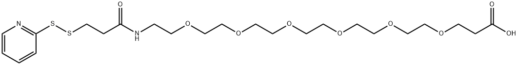 SPDP-PEG6-acid Structure