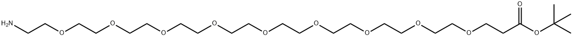 アミノ-PEG9-T-ブチルエステル 化学構造式