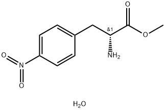 (R)-2-氨基-3-(4-硝基苯基)丙酸甲酯水合物 结构式