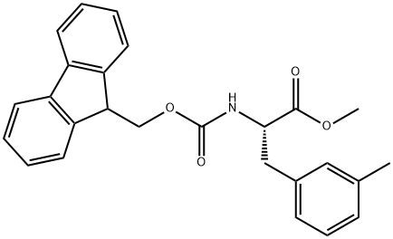 L-Phenylalanine, N-[(9H-fluoren-9-ylmethoxy)carbonyl]-3-methyl-, methyl ester 结构式