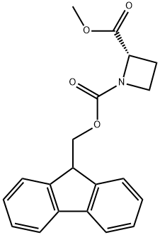 1,2-Azetidinedicarboxylic acid, 1-(9H-fluoren-9-ylmethyl) 2-methyl ester, (2S)- 结构式