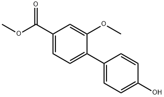[1,1'-Biphenyl]-4-carboxylic acid, 4'-hydroxy-2-methoxy-, methyl ester 结构式