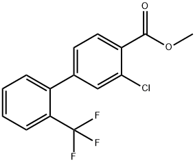 [1,1'-Biphenyl]-4-carboxylic acid, 3-chloro-2'-(trifluoromethyl)-, methyl ester Struktur