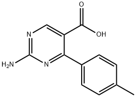 5-Pyrimidinecarboxylic acid, 2-amino-4-(4-methylphenyl)- 结构式
