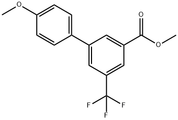 [1,1'-Biphenyl]-3-carboxylic acid, 4'-methoxy-5-(trifluoromethyl)-, methyl ester Structure