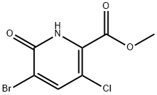 Methyl 5-bromo-3-chloro-6-hydroxypyridine-2-carboxylate 结构式