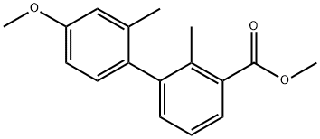 [1,1'-Biphenyl]-3-carboxylic acid, 4'-methoxy-2,2'-dimethyl-, methyl ester Structure