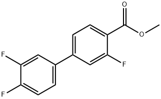 [1,1'-Biphenyl]-4-carboxylic acid, 3,3',4'-trifluoro-, methyl ester,1820640-08-1,结构式