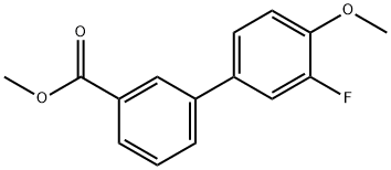 [1,1'-Biphenyl]-3-carboxylic acid, 3'-fluoro-4'-methoxy-, methyl ester 结构式