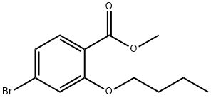 Benzoic acid, 4-bromo-2-butoxy-, methyl ester Structure