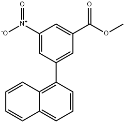 Benzoic acid, 3-(1-naphthalenyl)-5-nitro-, methyl ester Struktur