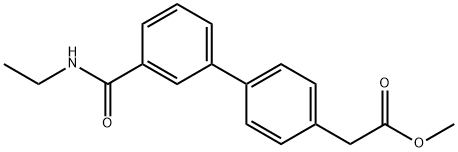 [1,1'-Biphenyl]-4-acetic acid, 3'-[(ethylamino)carbonyl]-, methyl ester 结构式