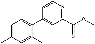 2-Pyridinecarboxylic acid, 4-(2,4-dimethylphenyl)-, methyl ester 结构式