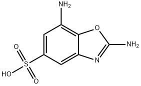 2,7-diamino-1,3-benzoxazole-5-sulfonic acid 结构式