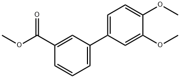 [1,1'-Biphenyl]-3-carboxylic acid, 3',4'-dimethoxy-, methyl ester 结构式