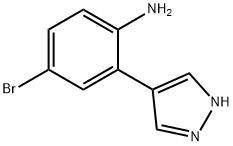 Benzenamine, 4-bromo-2-(1H-pyrazol-4-yl)- 结构式